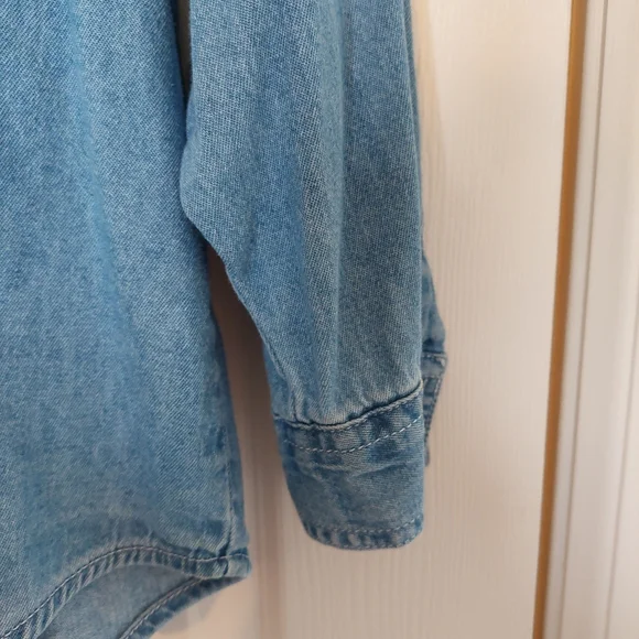 Rare Vtg. Disney Denim Button Up Winnie The Pooh Long Sleeve Shirt SZ 26/28 - Picture 4 of 15